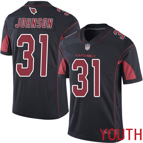 Arizona Cardinals Limited Black Youth David Johnson Jersey NFL Football #31 Rush Vapor Untouchable->nfl t-shirts->Sports Accessory